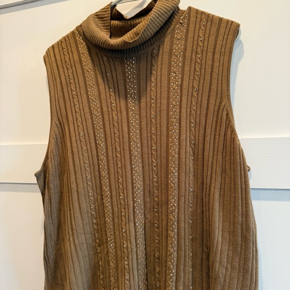 Requirements Brown Cowl Neck Sweater - Picture 2 of 8